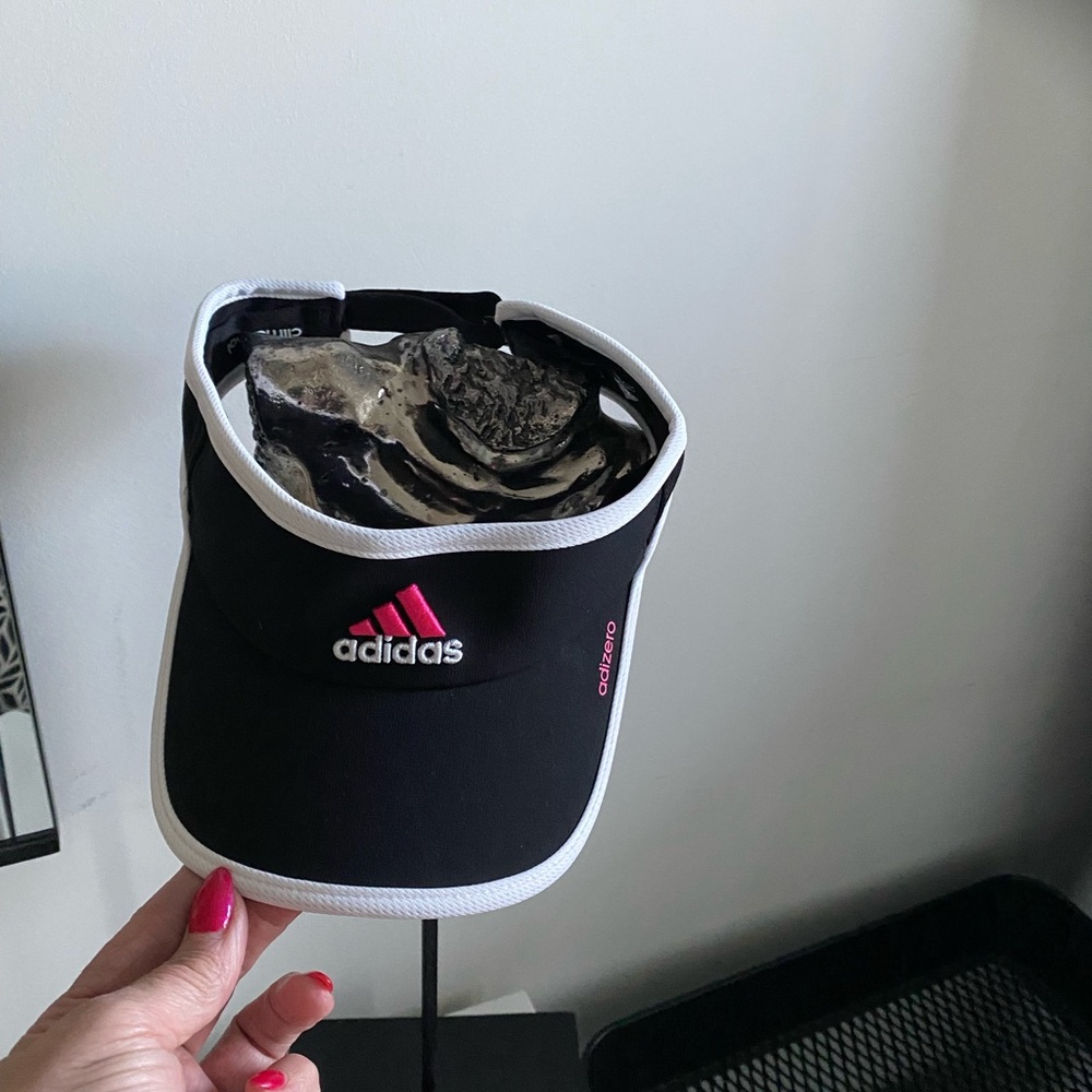 Adidas Black/ White & pink Sports Visor